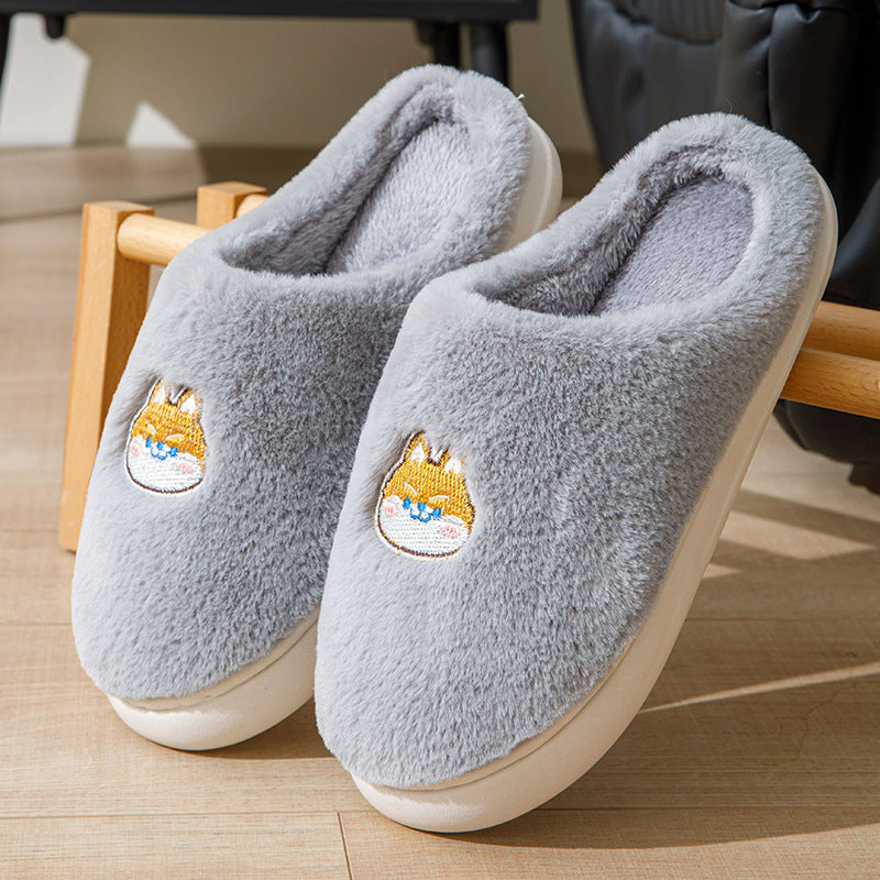 Autumn And Winter Home Indoor Outdoor Keep Warm Lightweight Platform Cute Cotton Slippers