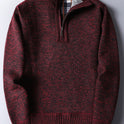 Loose Knit Coat Plush Men's Zipper Sweater