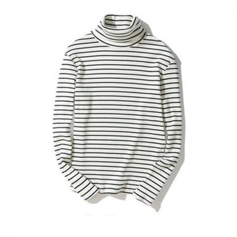 Black And White Striped Turtleneck Men And Women