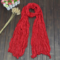 Bali Pure Cotton Yarn Fold Scarf Children Candy Color Autumn