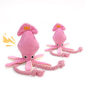 Cute Squid Small Dog Toy Sound BB Plush Pet Puppy Rope Toys Chew Squeak Toys For Cat