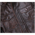 Lapel Motorcycle Leather Men's Casual Retro Leather Jacket Coat