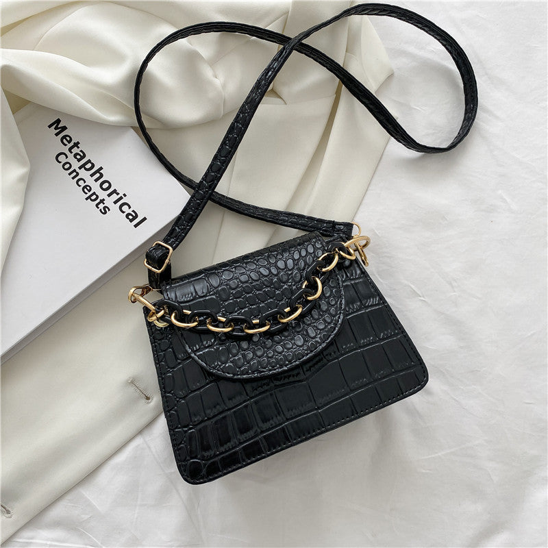 Ladies Simple Fashion Texture Chain Shoulder Bag