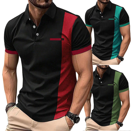 Summer Stripes Printed Men's Sports Polo Shirt