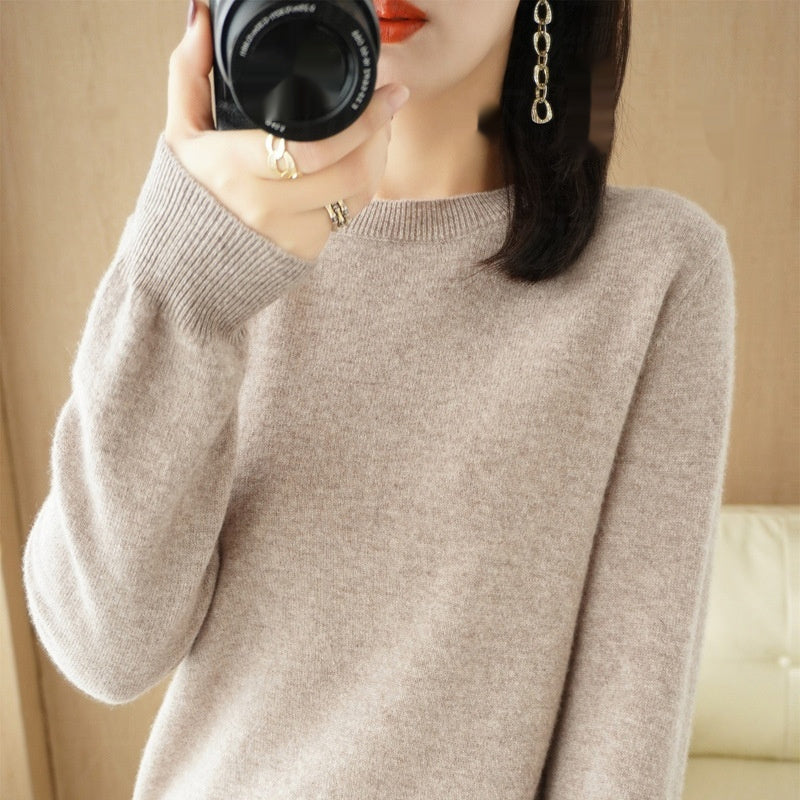 Round Neck Sweater Women's Pullover Sweater