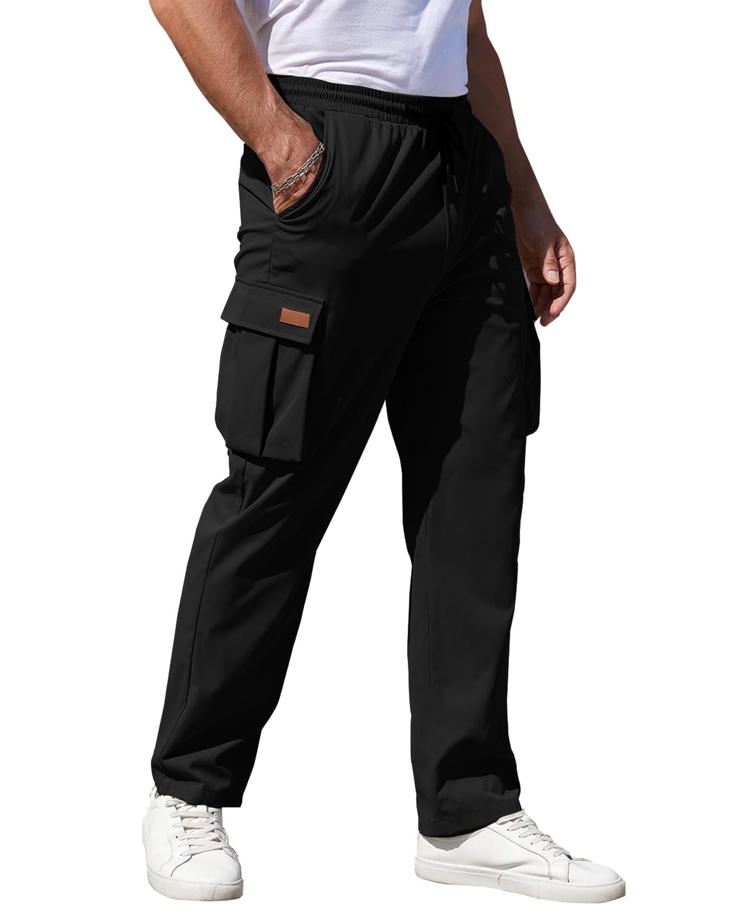 New Men's Leisure Cargo Drawstring Pants