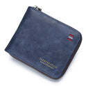 Men's Short And Simple Zipper Tri-fold Multifunctional Wallet