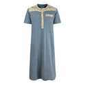 Men's Robe Pocket Contrast Color Middle East Short Sleeve