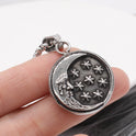 Personality Retro Star Moon Titanium Steel Pendant