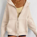 Women's Zipper Hooded Cardigan Coat