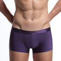 Men's Boxer Briefs Ice Silk Traceless Mid Waist Shorts