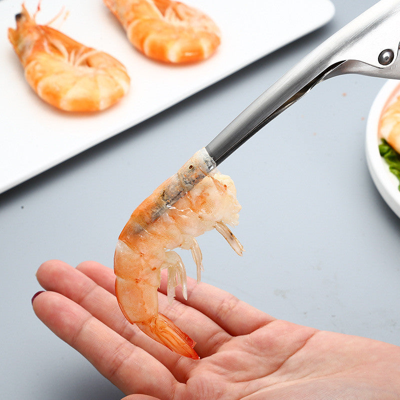 Shrimp Peeler Kitchen Appliances Portable Stainless Steel Shrimp Deveiner Lobster Practical Kitchen Supplies Fishing Knife Tools