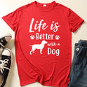 Our Dog Needed A Friend Letter Print Short-sleeve