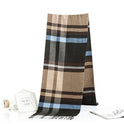 All-match Simple Men's Plaid Warm Scarf