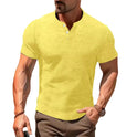 Men's Solid Color Casual Fashion Short Sleeved Shirt