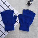 Autumn And Winter Thin Knitted Half Finger Gloves Adult Riding Cold-proof