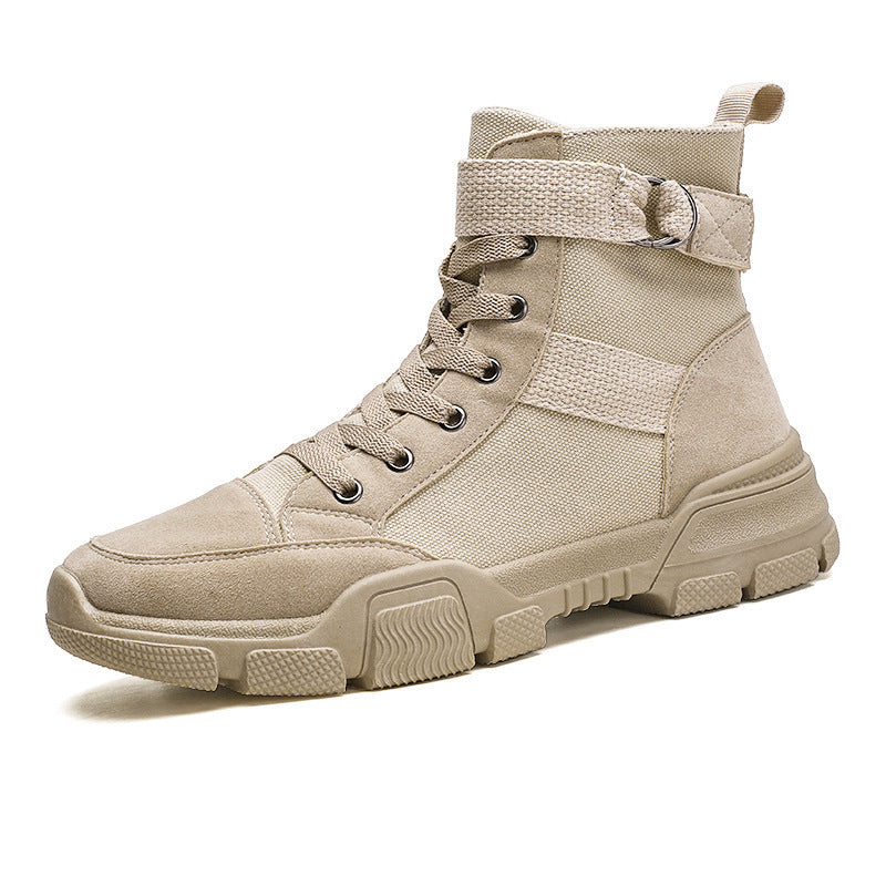 Men's Martin Boots Canvas Workwear High-Top Shoes