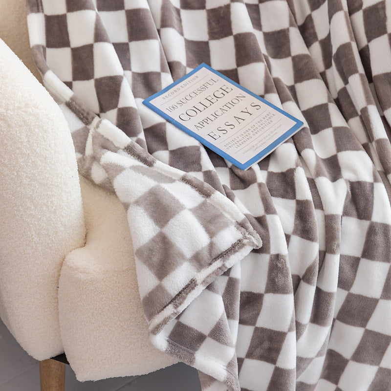 Checkerboard Facecloth Printed Blanket