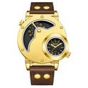 Gold Multi-functional Exaggerated Dial Watch For Men