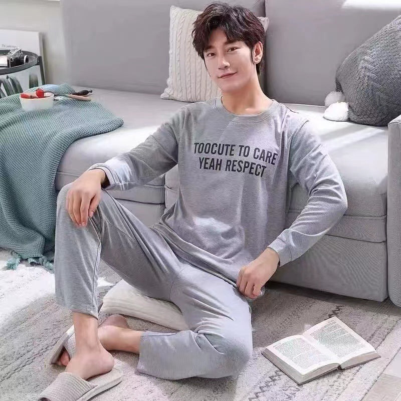 Men's Pajamas, Long Sleeved Spring And Autumn Home Wear