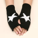 Autumn And Winter Acrylic Wool Five-pointed Star Gloves Warm Oversleeve