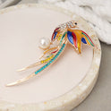 Hummingbird Phoenix Peacock Oil Drip Brooch Pin Clothing Accessories