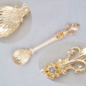 Creative Retro Pattern Alloy Stirring Dessert Spoon