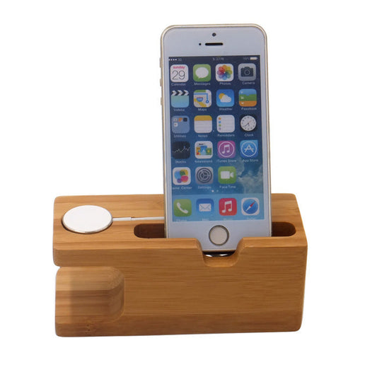 Watch bamboo stand smart phone stand lazy phone stand