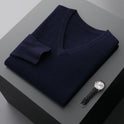 Men's V-neck Loose Business Oversized Knit Sweater