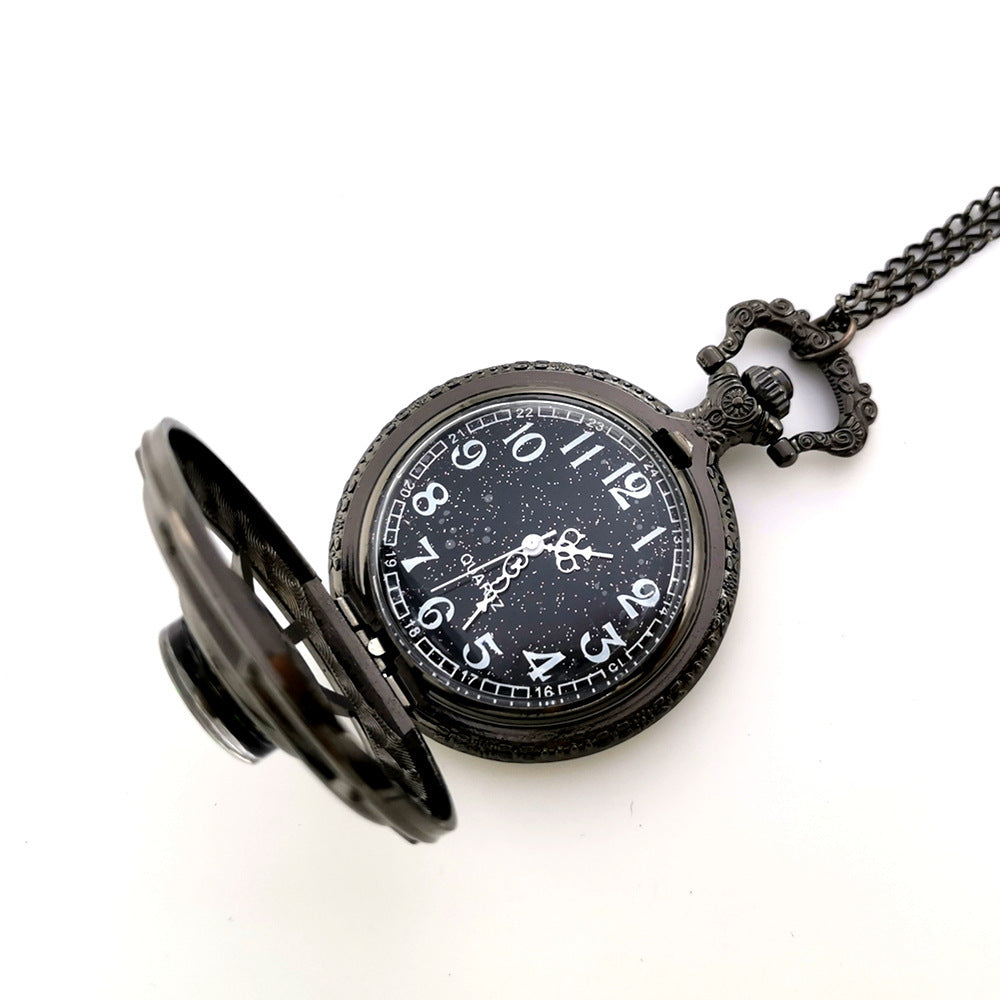 Compass Pocket Watch Necklace Ornament