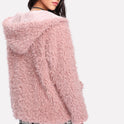 Women's Lamb Wool Hooded Plush Coat