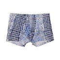 Ice Silk Men's Underwear Summer Thin Printed Mid Waist Boxers