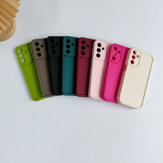 Solid Color Minimalist Silicone Soft Shell Phone Case