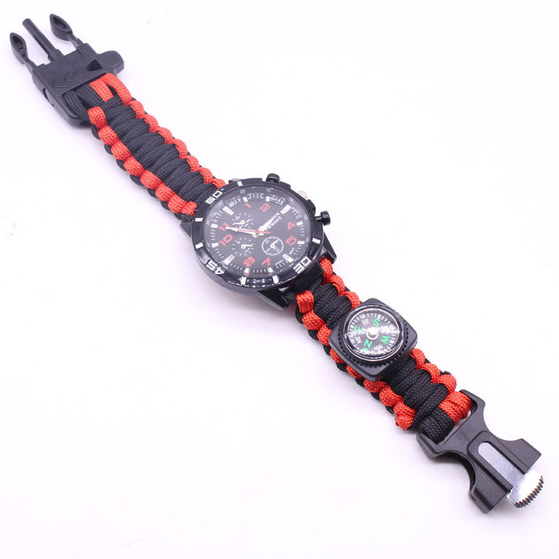 Parachute Cord Braided Survival Firestone Compass Watch