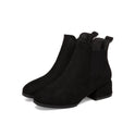 Women's Chunky Heel Suede Casual Ankle Boots