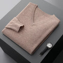 Men's V-neck Loose Business Oversized Knit Sweater