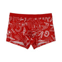 Ice Silk Men's Underwear Summer Thin Printed Mid Waist Boxers