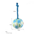 Dog Elastic Football Tug Of War Interactive Cotton Rope Ball Voice Cartoon Pet Ball Grinding Dog Toy