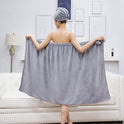 Coral Fleece Bath Skirt Wearable Bath Towels Soft Absorbent Not Easy To Fluff Korean Style