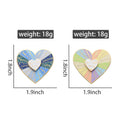 Women's Fashion Double Layers Loving Heart Shape Rotating Badge