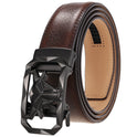 Fashion Men's Leather Belt Alloy Automatic Buckle