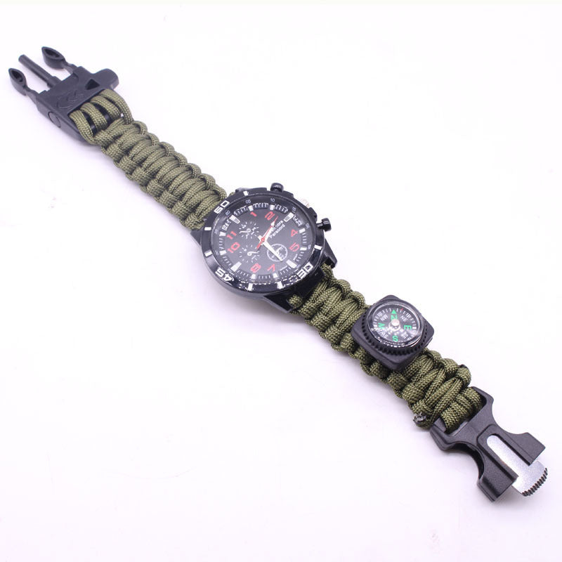 Parachute Cord Braided Survival Firestone Compass Watch