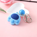 Cute Claw Series Bell Key Soft Rubber Car Pendant Female