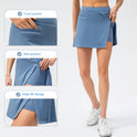 Spring And Summer Sports Short Skirt Fake Two Pieces Anti-emptied Pantskirt Loose Casual Yoga Running Skirt