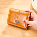 Women's Short Trifold Vintage Wallet