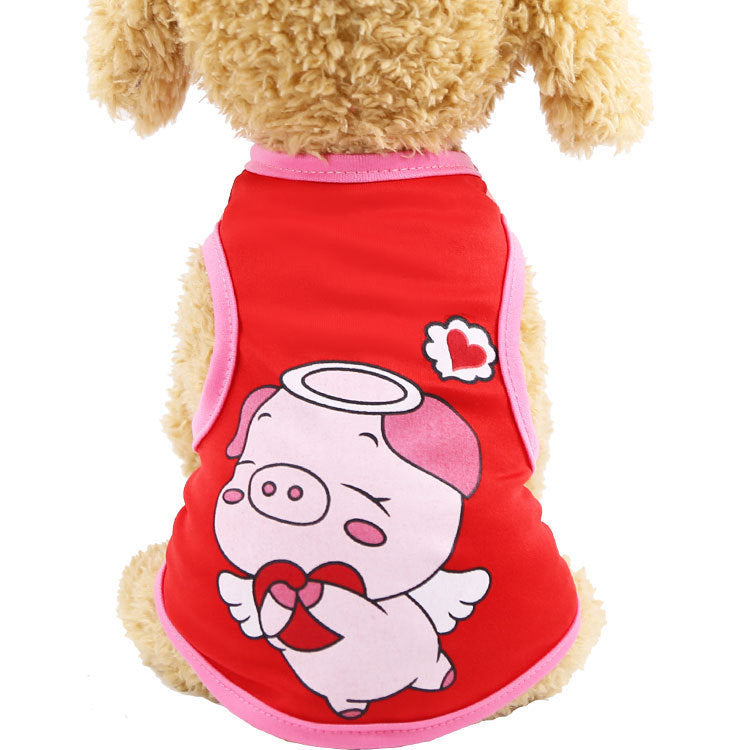 Cartoon Pet Vest Teddy Puppy Dog Clothes