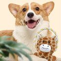 Funny Plush Dog Toys Stuffed Animal-Shaped Zebras Elephant Pet Chew Squeaky Toy Bite Resistant With Rope