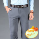 Fleece-lined Thickened Men's Full Elastic Force Suit Pants