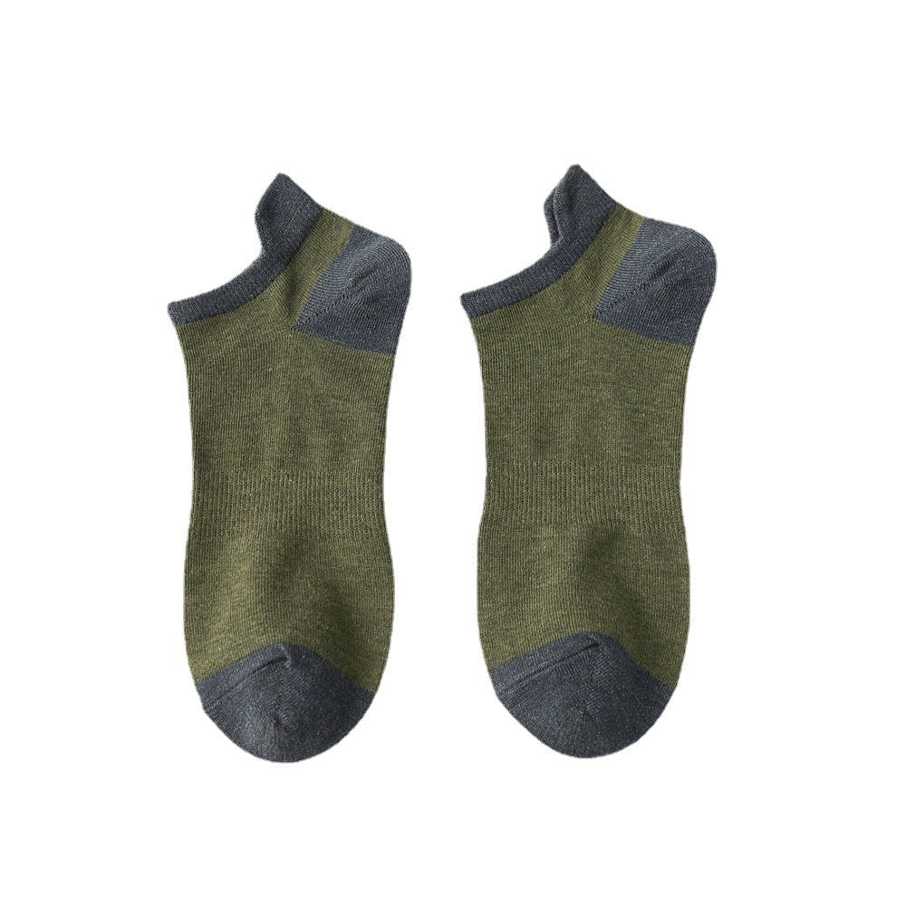 Combed Cotton Bottom Sweat-absorbing Deodorant Anti-ankle Socks Low-cut Men's Retro Waist