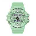 Trendy Sports Electronic Watch Fashion Double Display Large Dial Luminous Waterproof Unisex